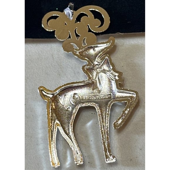 Regent Square Christmas Reindeer Ornament 2022 w/European Crystals 4" (BOXED) - Picture 4 of 7